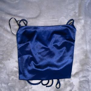 shein stepped back black crop top